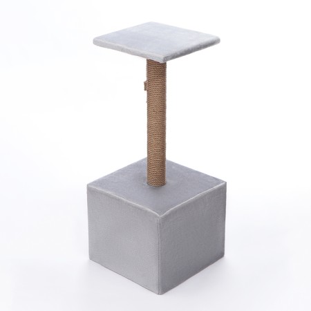Cat House with Cube Cube, with a site and a toy, 35 x 30 x 85 cm, a mix of flowers-1