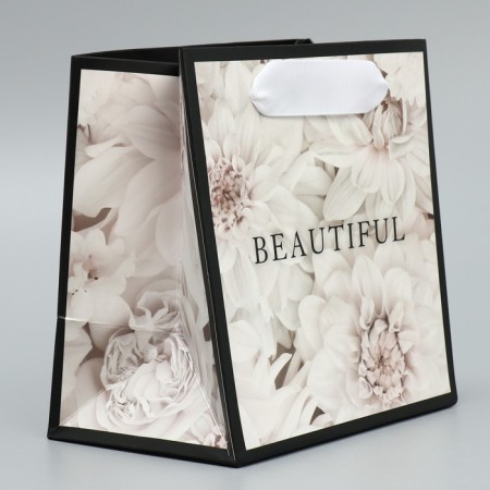 Gift laminated square, packaging, “beauty inside”, 14 x 14 x 9 cm-2