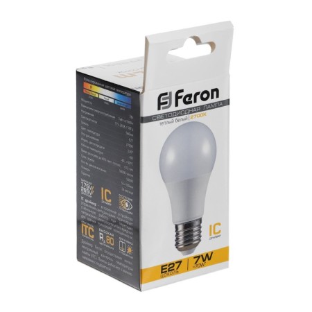 LED LED Feron, (7W) 230V E27 2700K A60, LB-91-2