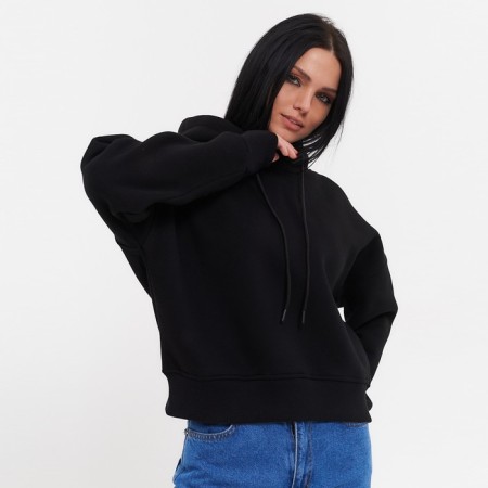 Women's sweatshirt was launched, black color, size 42-46 (One size)