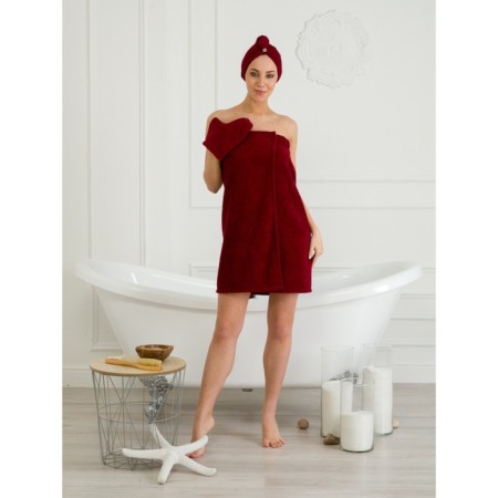 Set for a female bath: Chalma, Pareo, Mittens, S-L size
