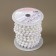 Pearls on threads, with holography, flat, 6 mm, 9 ± 1 m, white color