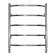 Water heated towel rail Domoterm "Laura", P5, 5 crossbars, 500 x 700 mm, chrome