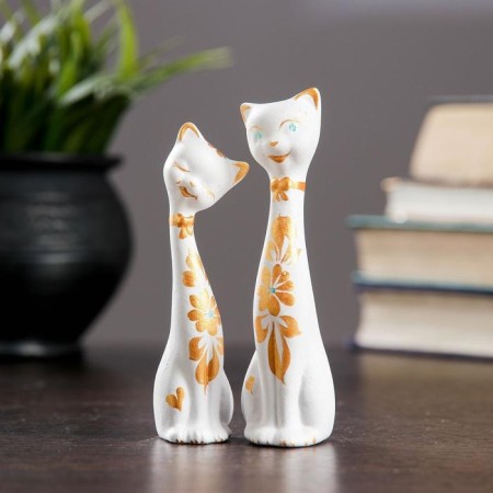 Figure "Love Cats" set 2 pcs white 3x3x11 cm