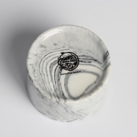 Ceramic pot for flowers, Kashpo "Happiness" 5.5 x 8 cm-5