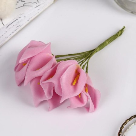 Decor for creativity "Calla" mix, 11 cm (1 set = 1 bouquet) in the bouquet 12 flowers