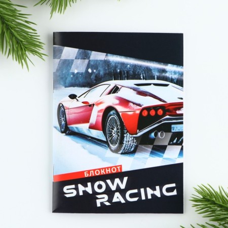 New Year. Notepad A6, 16 L "Snow Racing"-4