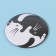 Mirror "cats", d = 7 cm, white/black color