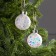 Set of Christmas tree balls "Stars and rings" 2 pcs., Battery, 1 LED, GGB glow