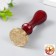 Printing for wax with a wooden handle "Deer in a flowering forest" 9x2.5x2.5 cm