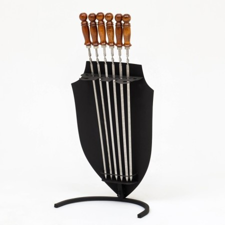 Shampoo "Shield - Eagle" for 8 skewers, steel thickness 1.5 mm, 50 x 30 x 6 cm-1