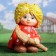 Garden figure "Brownie with a broom" 39cm