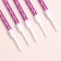 Candles in the cake "Spiral", 10 pcs, medium, 5 cm, purple metallic
