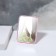 Table mirror straight (1) b/took 11.5*15.5*1.2cm plastic pink package QF
