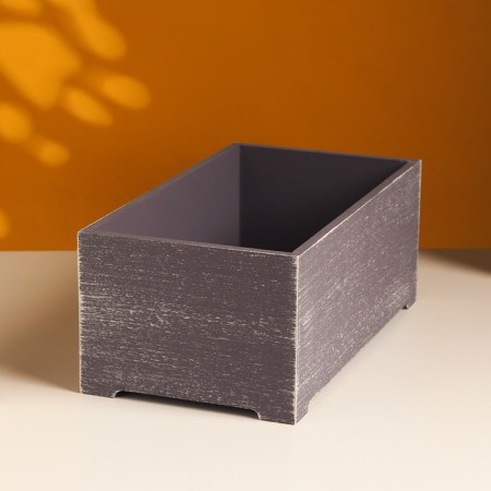 Kashpo wooden "Provence" 23x12.5x9 cm graphite-1