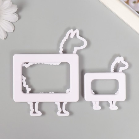 Cutters for alpaca polymer clay set 2 pcs 5.9x4.9 cm 9.7x8.3 cm-1