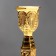 Summary Metal for 1 candle "Pattern" gold 19.8x8x8 cm