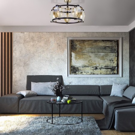 Smart ceiling lamp Aragon, 60W, E14, 65x65x33 cm-1
