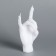 Figure candle "hand-koza", 10x4 cm, white