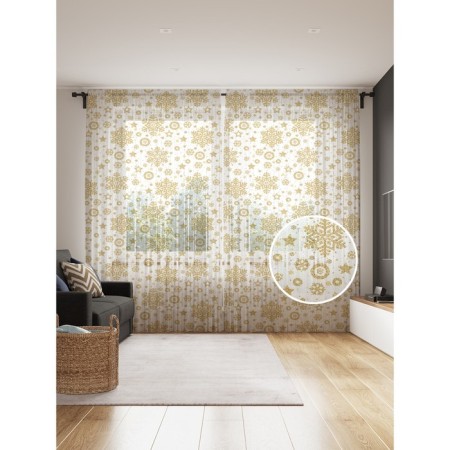 Photo "Golden Snowflakes", size 145x265 cm, 2 pcs