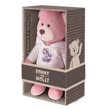 Soft toy "Bear Molly in the Hoody Unicorn and Skirt-Set", 21 cm-1