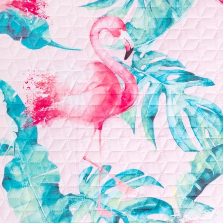 Ethel Coverpes Euro Tropical Flamingo, 190*205 cm, microfiber-1