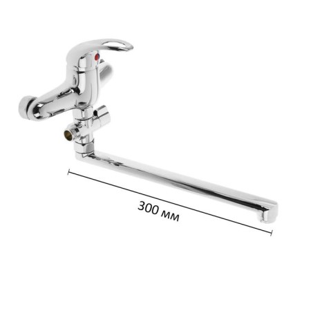 Accoona A7052 bath mixer, single -leaf, brass, chrome-1