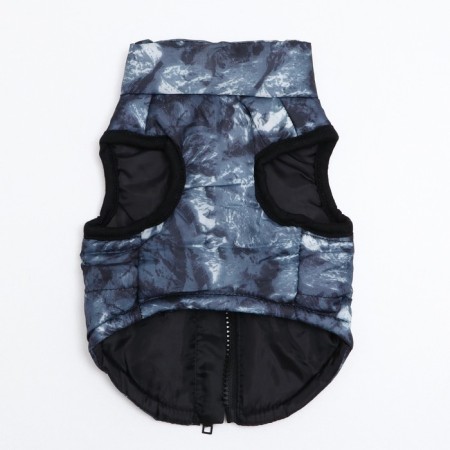 A jacket for dogs with a zipper "Primes", size S, blue (DS 27, Osh 26, OG 38 cm)-6