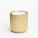 A candle in a candlelight made of gypsum with narrow faces, 7x8cm, gold