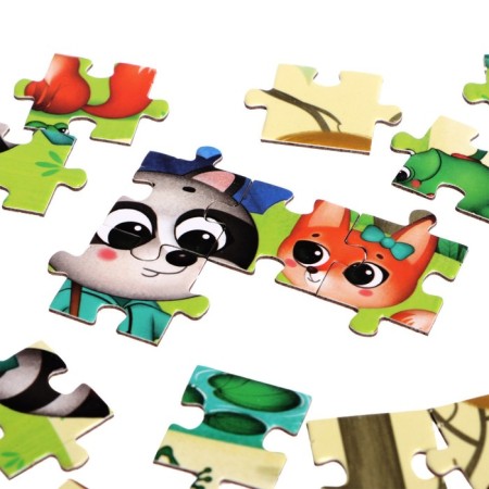 Puzzle in the metal ball "Funny animals", 54 details-2
