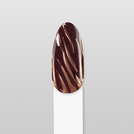 Zebra nail stickers, foil, pink gold color-4