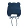 A cap on ties with ears Children's Amarobaby Pure Love Bear, with a lining, size 46-48 cm, color blue