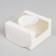Box under the bento-port with a window, white, 14 x 14 x 8 cm