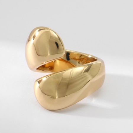 Ring Metal "Trend" hugs, color gold, size 17-1