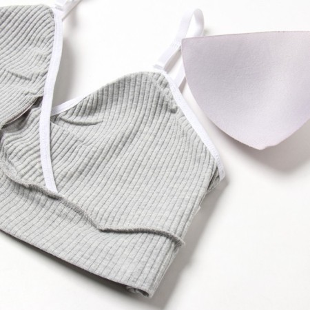 Female set (top, panties) Gray color, size 42-44-8