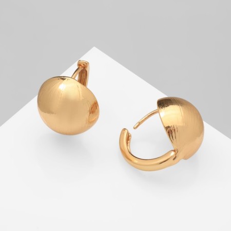 Earrings Metal "Chord" hemisphere, color gold-1