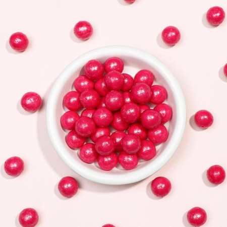 Sprinking confectionery with soft center "Pearls" raspberry 12-13 mm 50g-1