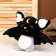 Soft toy "bat", 23 cm, black color
