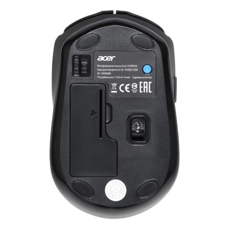 Acer OMR050 Black optical mouse (1600DPI) wireless BT/Radio USB (6but)-1