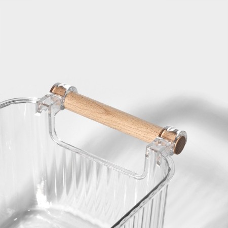 Storage container with handle LADOM "Crystal", 28.5 × 15.3 × 11 cm, the color is transparent-5