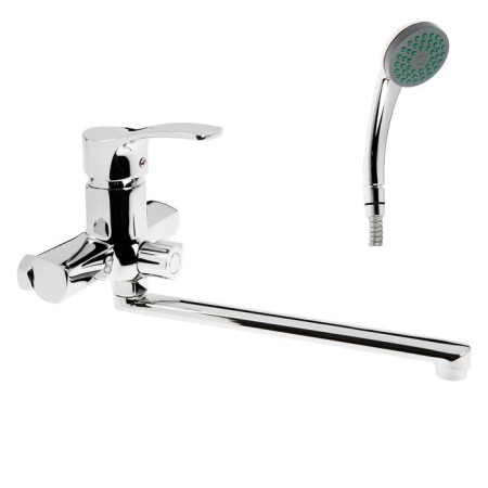 Accoona A7103B bath mixer, one -leaf, with shower, silumin, chrome