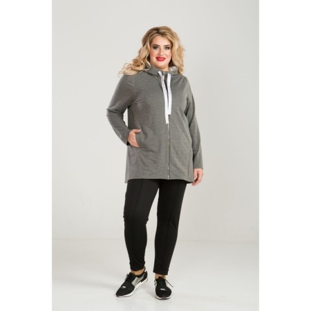 Female suit, size 52, gray color-2