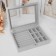 Standing for jewelry "Casket", 7 stripes, 9 cells, 20 × 15 × 4.5, color gray color