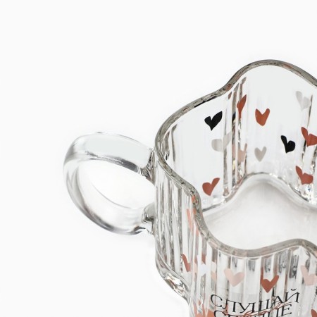 Glass mug “Listen your heart”, 260 ml-2