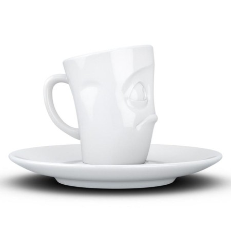 Coffee cup with a saucer TASSEN BUFFLED, 80 ml, white color-7