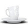 Coffee cup with a saucer TASSEN BUFFLED, 80 ml, white color