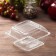A plastic disposable plastic container with an insoluble lid pr-k-9 (m), 350 ml, transparent 13 × 13 × 7.8 cm, 550 pcs/units