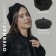 Beret, black color, rr 56cm