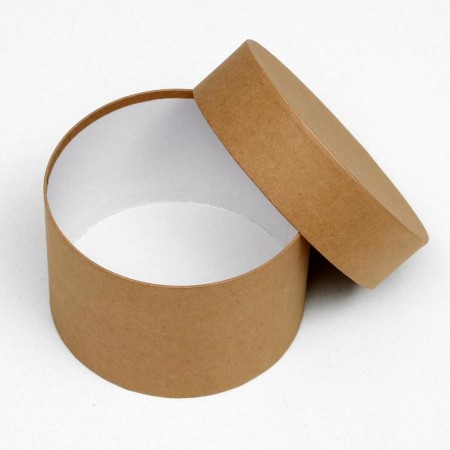 Set of round boxes 5 in 1 "plain craft", 23 x 23 x 14 - 15 x 15 x 10 cm-2