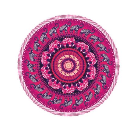Pareo and beach rug "Mandala", d = 150 cm-1